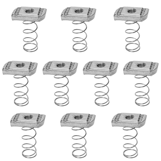 10 Pieces 3/8-16'' Standard Strut Channel Nuts Thickened Spring, Stainless Steel Hardware Accessories for Strut Channel P1008SS #4121