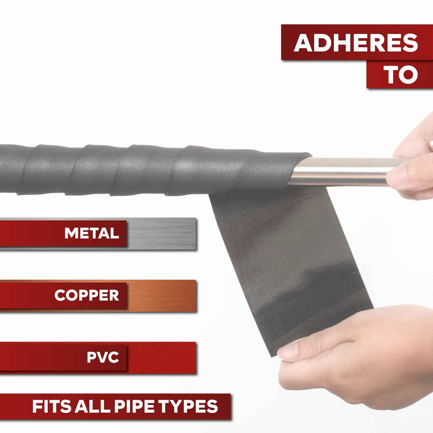 XFasten Foam Pipe Insulation Tape 3 Inch x 15 Feet Heavy-Duty AC Line Insulation Outdoor Pipe Wrap Tape AC Pipe Insulation Outdoor Pipe Insulation Wrap Tape HVAC Line Insulation Pipe Wrap Around Tape