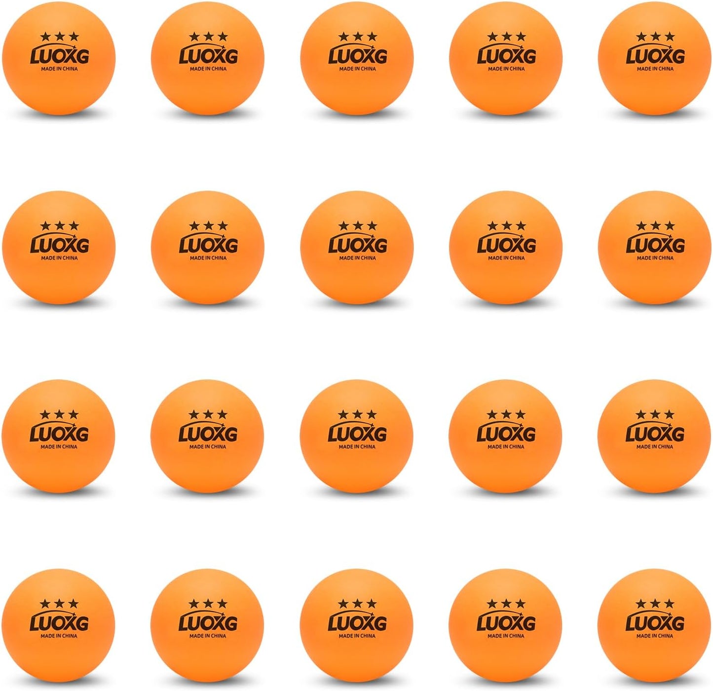 Ping Pong Balls 20 Pack - High-Quality Orange 3 Star Table Tennis Balls for Beginners & Professionals