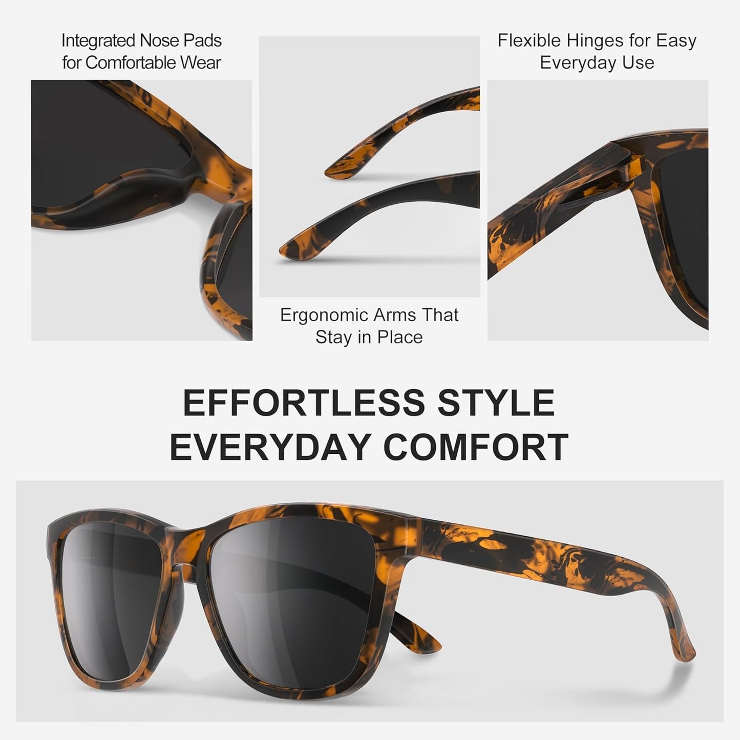 Polarized Sunglasses - Lightweight UV Protection Shades for Men & Women | Perfect for Driving & Fishing