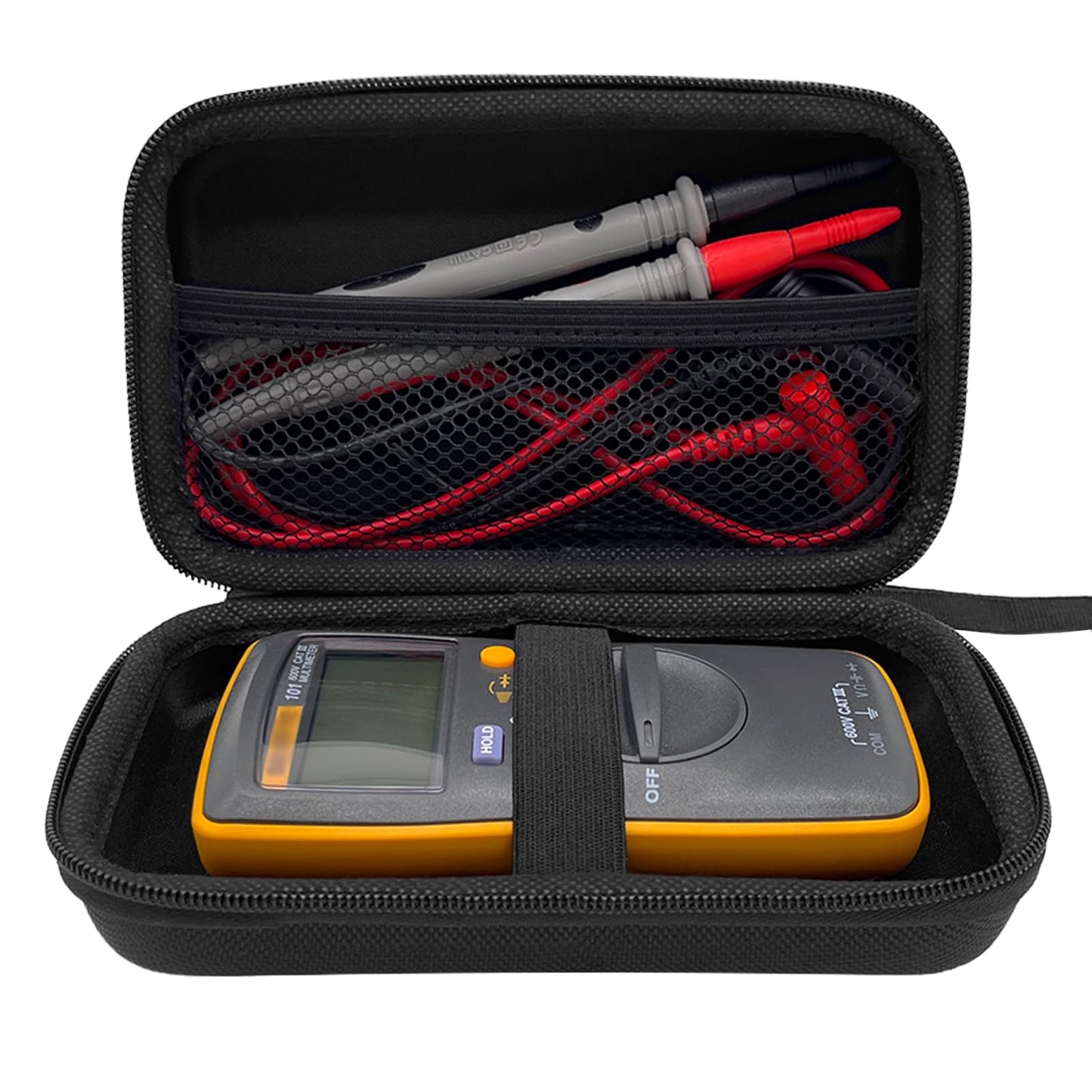 ICIMBI Case for Fluke 101/106/107 Handheld Digital Multimeter, EVA Drop-Resistant Meter Case(Case Only), Black