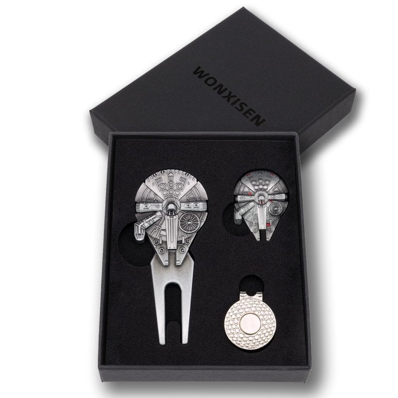 WONXISEN Ball Marker and Divot Repair Tool Set, Gift for Golf Men, Funny Golf Accessories