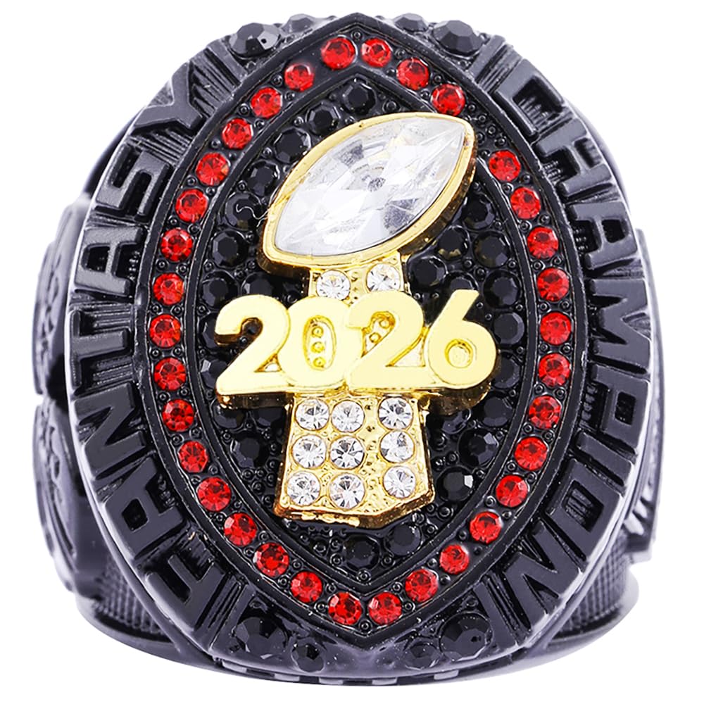 noblehead 2026 Fantasy Football Championship Ring Heavy FFL Champion Trophy Ring Award Trophy for Fantasy Football League Winner (Size 11)