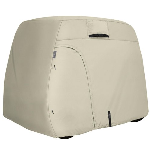 Explore Land 600D Waterproof Golf Cart Cover Fits for Most Brand 4 Passengers Car (Light Tan)