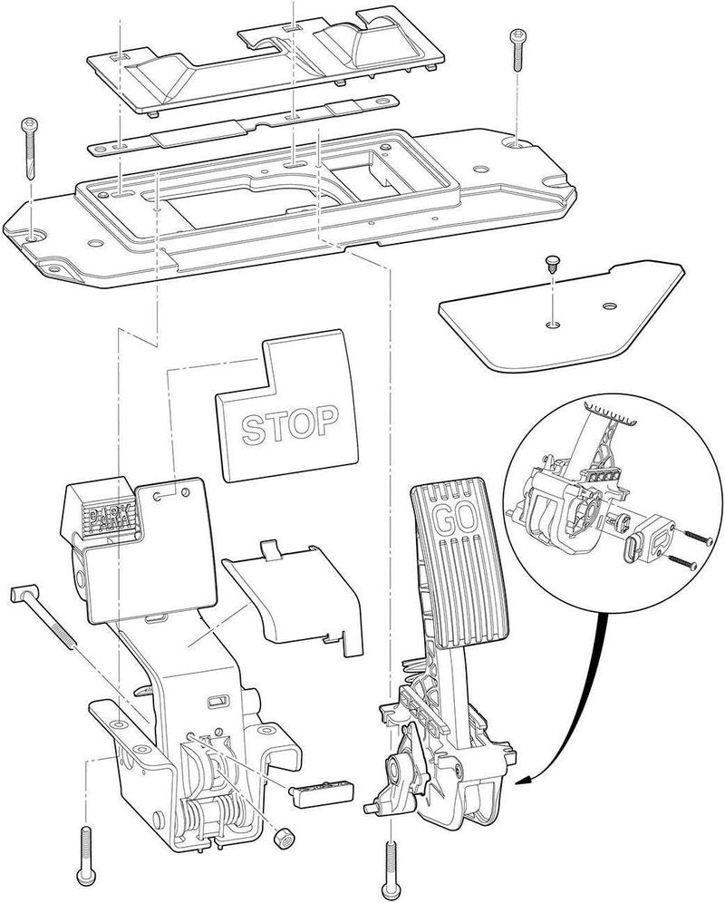 10L0L Golf Cart Park Brake Release Fits for Club Car 2009-UP Precedent 2nd Generation OEM 103777601 1037776-01