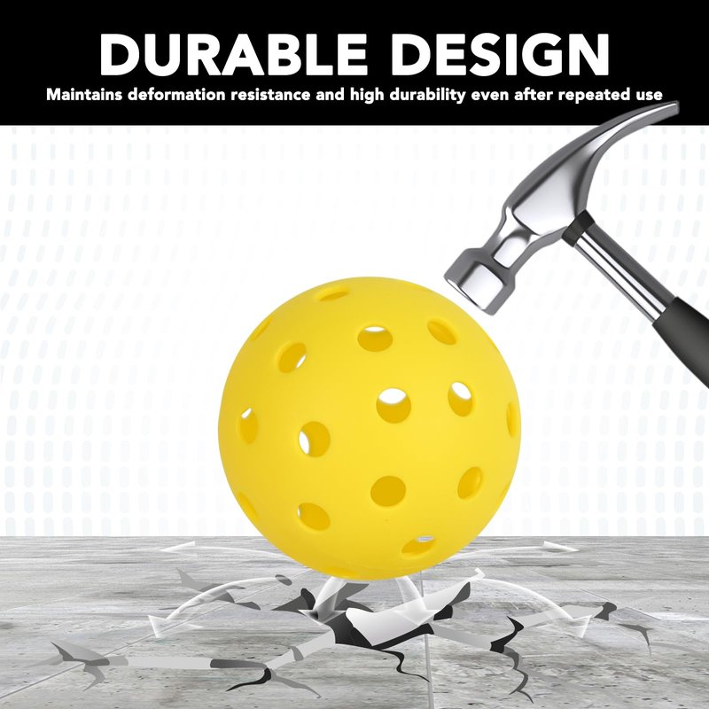 PICKLETECH Pickleball Balls 20 Pack, 40 Holes USAPA Approved Outdoor Pickleball Balls with Mesh Bag, High Bounce & True Flight, Durable Balanced Pickle Balls for Tournament Play, Yellow