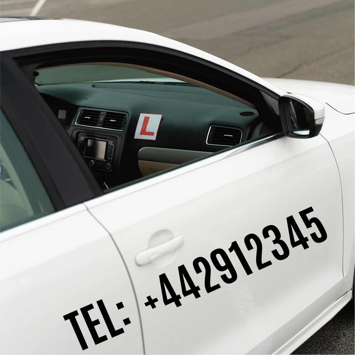 YNHAY 305 Pcs Waterproof 5" Vinyl Alphabet & Number Stickers - Self-Adhesive for Mailboxes, Windows, Doors, Signs, Vehicles, and More (Black, 5 Inch)