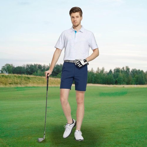 M MAELREG Men's Golf Shirt - Short Sleeve Moisture-Wicking Collared Polo | Performance Patterns