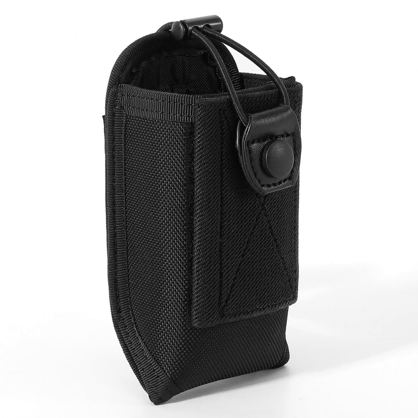 TACNEX Universal Radio Holder Two Ways Radio Holster Walkie Talkies Pouch Duty Belt Nylon Case with Adjustable Elastic Flap for Police Leo Security Firefighter Rescue EMS EMT Military