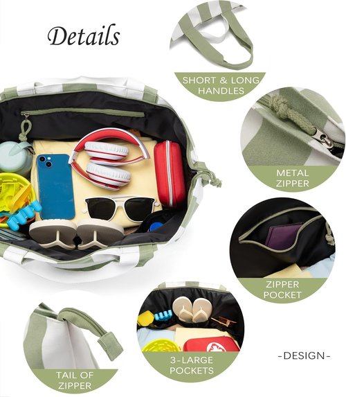 Bagelite 22'' 50L Cotton Oversized Travel Tote Bag for Women - Tear-Resistant & Versatile