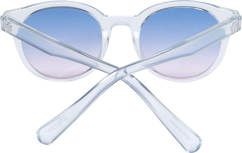 Spy Optic HiFi, Round Sunglasses, Color and Contrast Enhancing Lenses, Clear - Purple Sunset Lenses