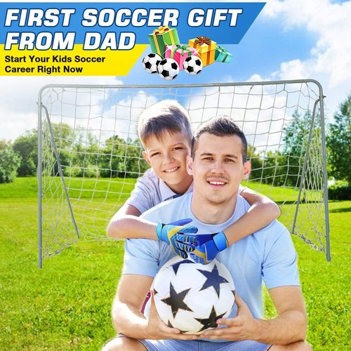 Jalunth Goalkeeper Soccer Gloves - Youth Anti-Slip Latex Palm for Boys & Girls | Comfortable Fit