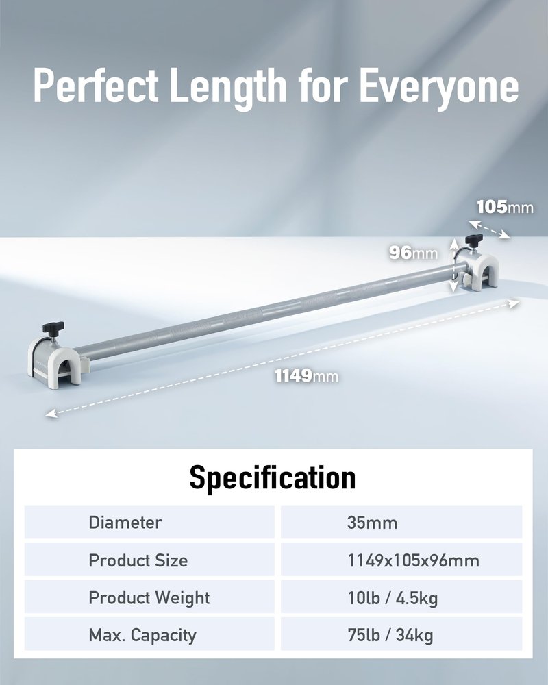 BYZOOM FITNESS Easy Bar Exclusive for BYZOOM FITNESS Adjustable Dumbbell to Barbell for Weight Training Fitness Exercise Full Body Workout for Home Gym Woman Beginner White