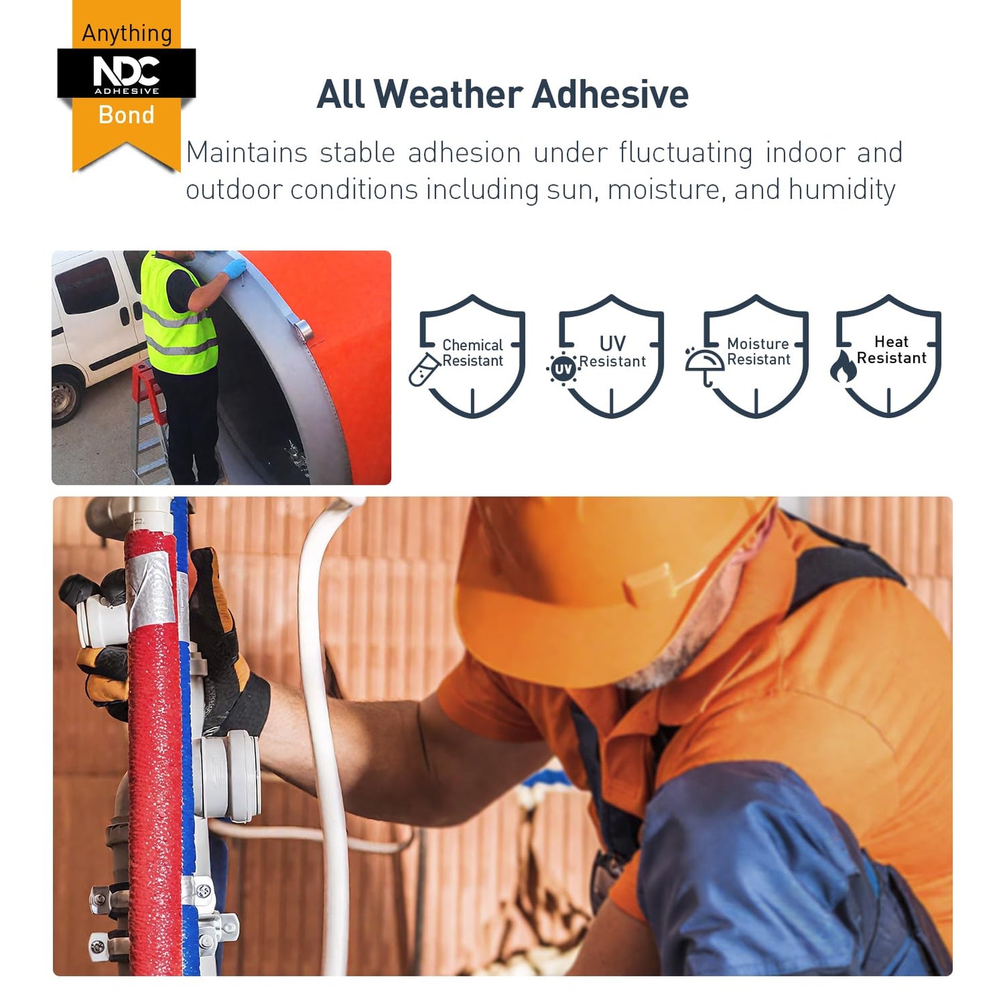 Aluminum Foil Tape 1" x 164Ft Premium Duct Tape Heavy Duty High Temperature HVAC Waterproof Ducting Dryer Vent Insulation Adhesive Tape for Ductwork Sealing Metal Repairing HVAC Air Ducts Insulation