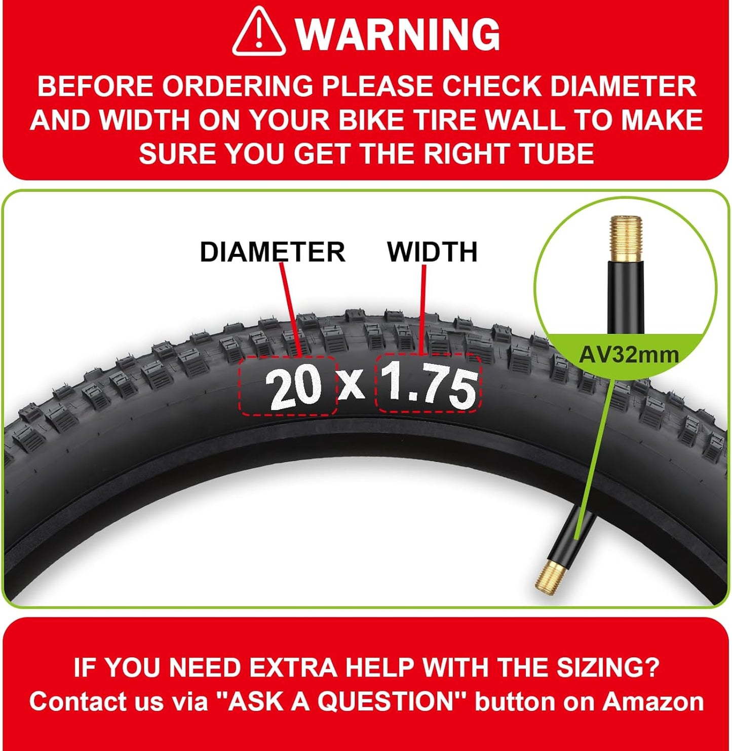 Reliable Bicycle Tube by [Brand Name] - 12 to 29 Inch Sizes with 32mm AV Schrader Valve & 2 Tire Levers