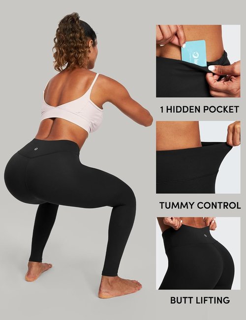 IUGA High Waisted Leggings - Women's Running & Workout Yoga Pants with Inner Pocket