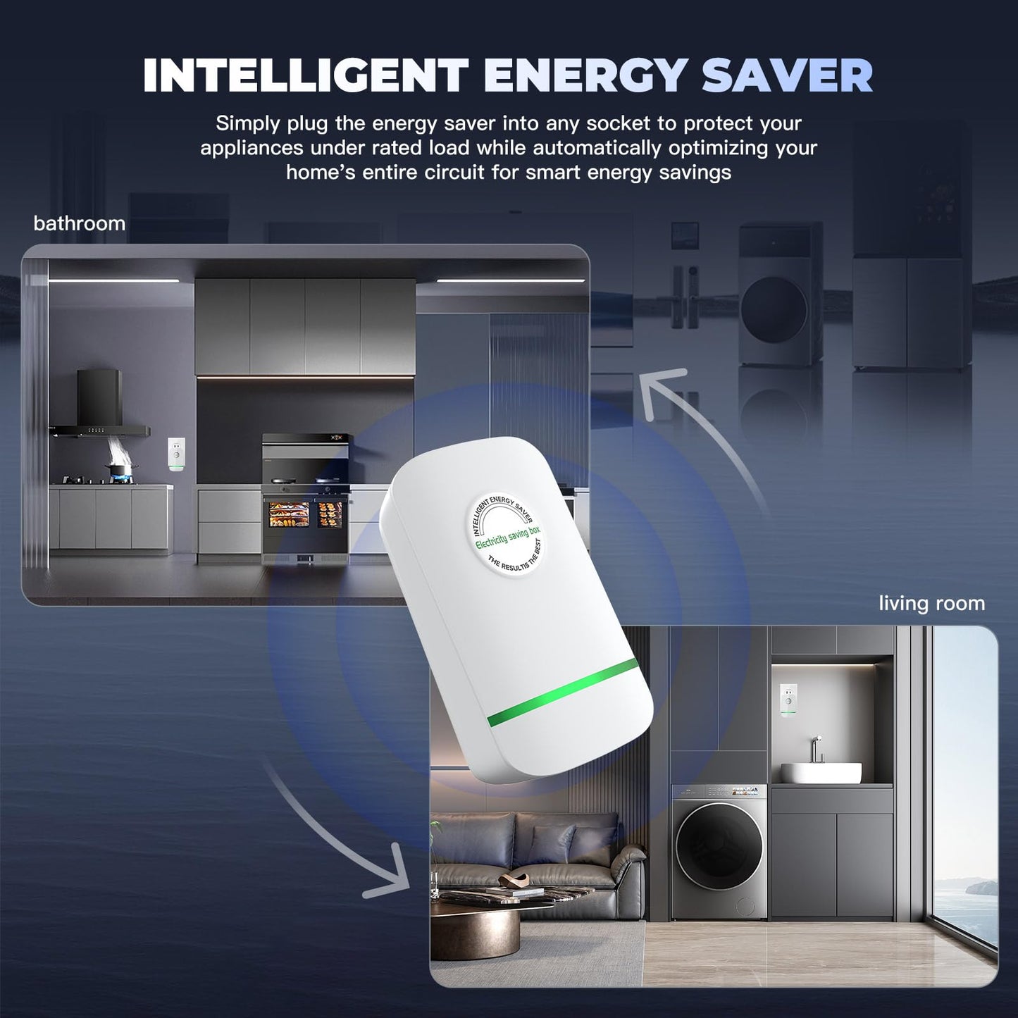 Pro Energy Power Saver, 2025 Stop Watt Energy Saving Device, Intelligent Pro Energy Savers Plug in, Stopwatt Powersaver Electricity Saving Box for Household Office, Reduces Energy Costs, 2Pack