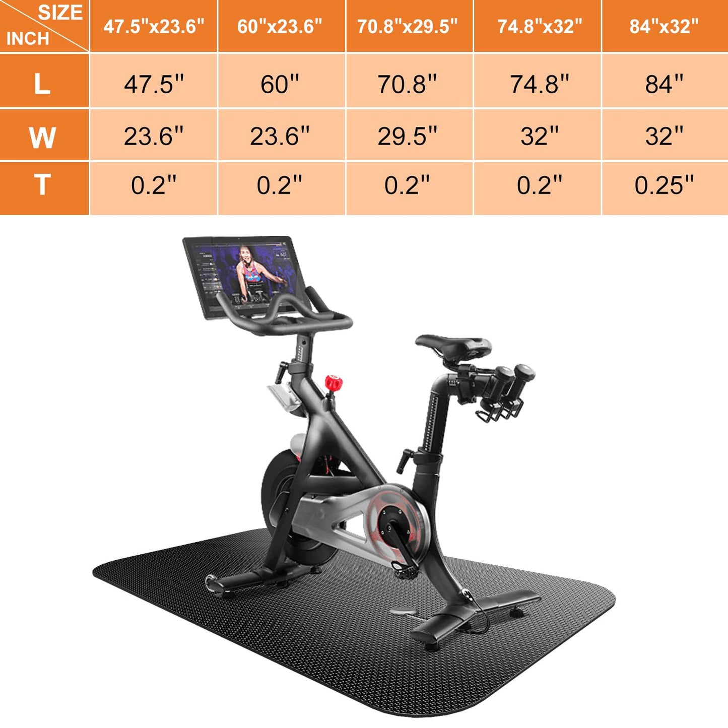 Treadmill Mat,Bike Mat,Stationary Bike Mat,Foldable Treadmill Mat for Hardwood Floors and Carpet.for Exercise Bike,Exercise Equipment Indoor Cycles,Rowing Elliptical