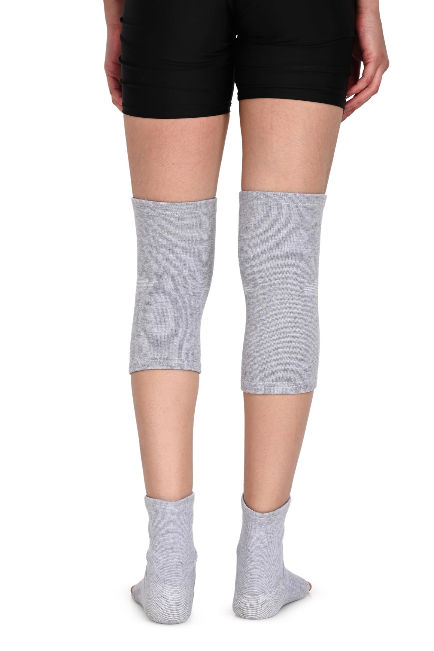Bamboo Knee Compression Sleeve & Bamboo Compression Ankle Support Combo for Men and Women Knee Pain, Gym, Running, Basketball, Meniscus Tear, Sports, Joint Pain Relief, Injury Recovery (X-Large) (Knee Thigh 18-20inch)