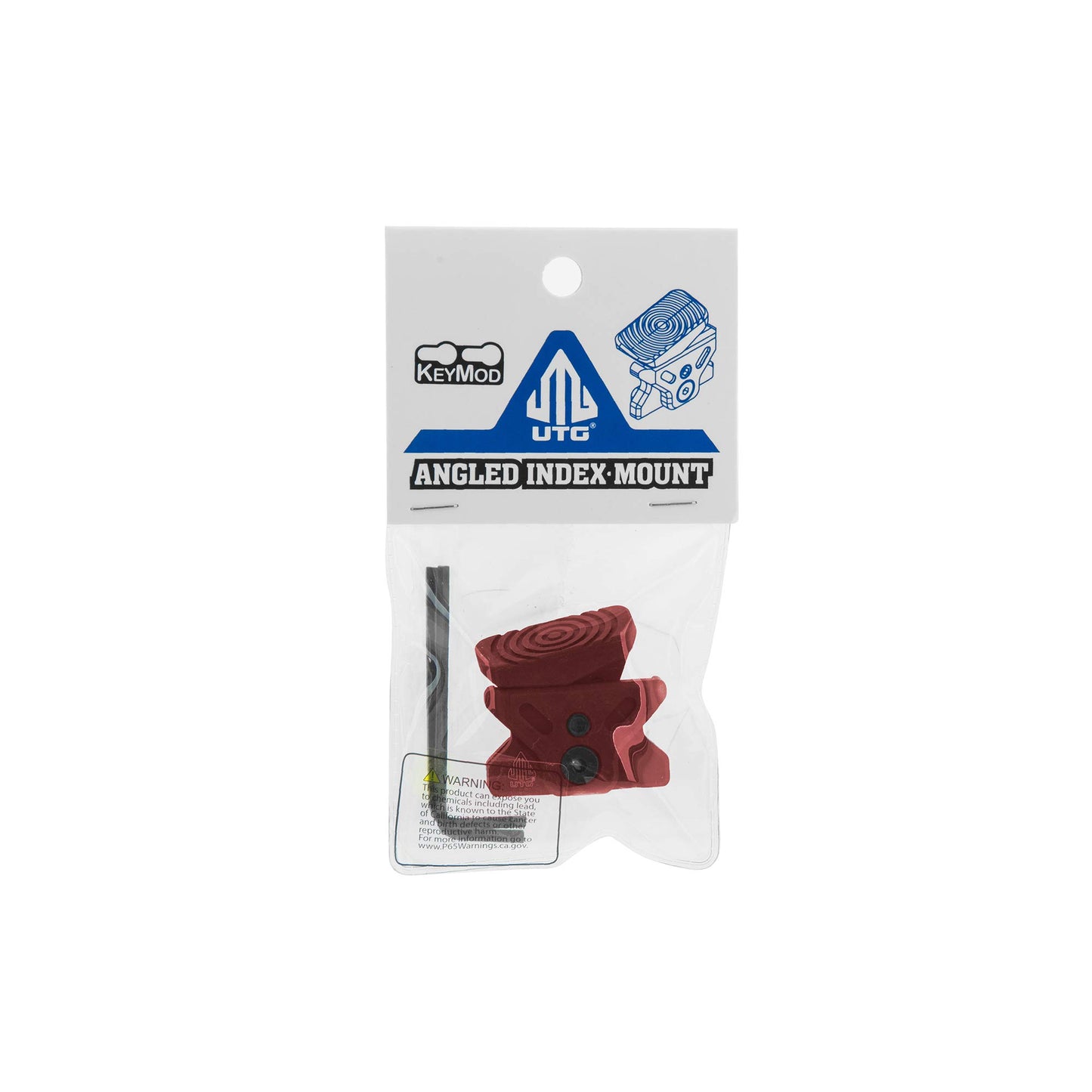 UTG Angled Index Mount, Keymod, Matte Red