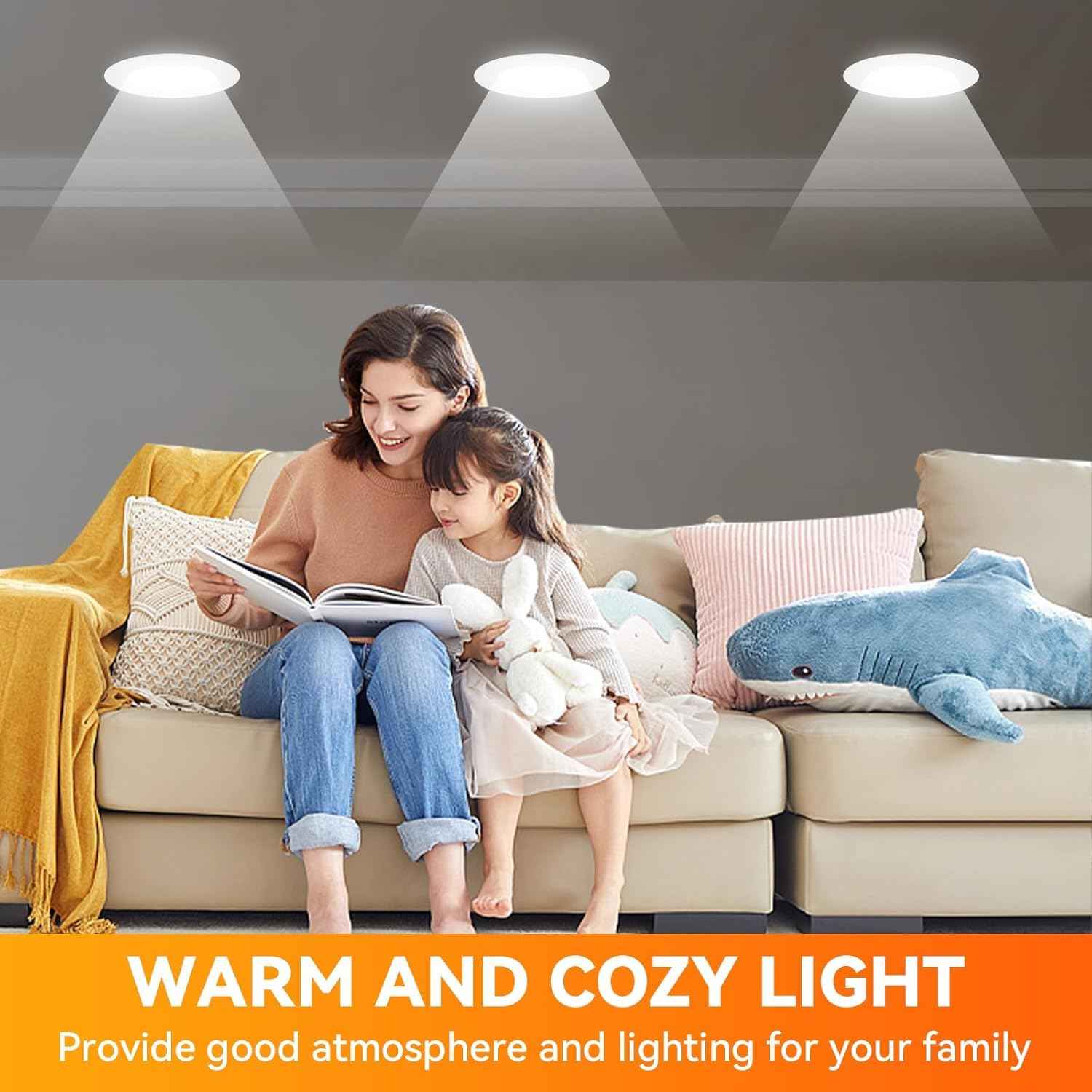 TJOY BR30 5000K 6PACK BR30 LED Bulbs, Indoor Flood Lights CRI80 9W Equivalent 65W 5000K Warm White 800 Lumens, E26 Base, 15000 Lifetime Hours for Ceiling, Recessed Can, Living Room and Kitchen