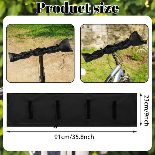 Ebike Handlebar Cover Bike Handlebar Cover Transport Protectors Protective Handle Covers for Bicycle Rain Covers Guard for Ebike Protection Rear Rack, Black
