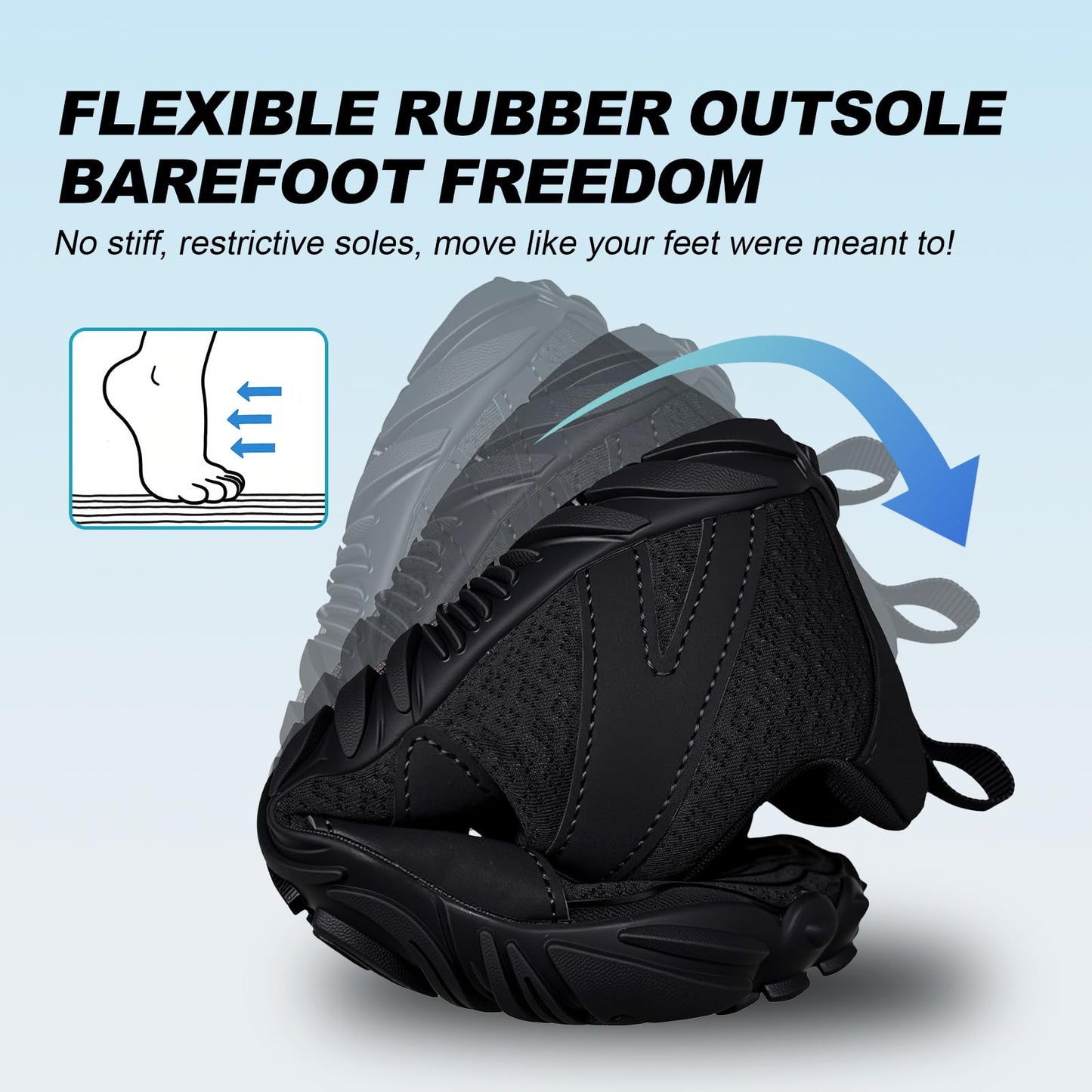 ELETON Barefoot Shoes Women Men Footwear, Wide Toe Box Hiking Zero Drop Non-Slip Quick-Dry River Boat Pool Beach Water Shoes, Lightweight Swimming Running Walking Sneakers Unisex