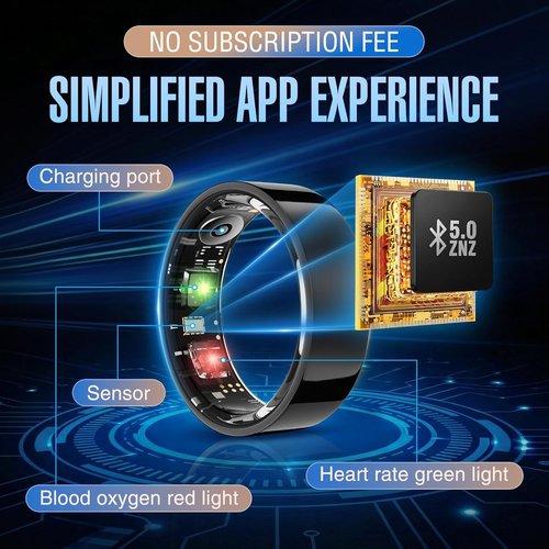 Halo Ring Smart - Fitness Tracker with Sensor Technology | Compatible with iOS & Android, Long Battery Life