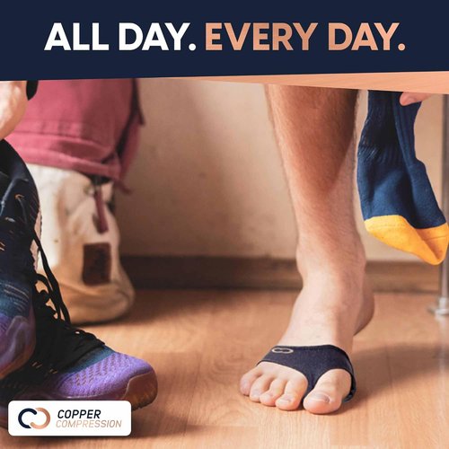 Copper Compression Metatarsal Pads - Orthopedic Foot Pain Relief Gel Cushions for Calluses & Bunions | S/M Size