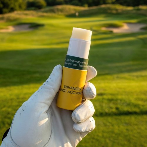 Golf Balm Anti-Slice Anti-Hook Stick | Club Face Treatment for Straighter Drives | Solid Balm Formula Training Aid | Works on Drivers, Woods, Irons | Golf Swing Corrector