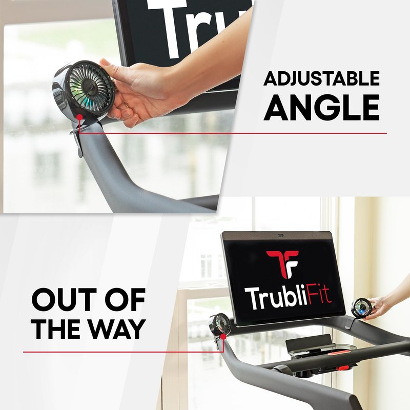 TrubliFit Dual Fan for Peloton Tread and Cross Training Tread - Accessories for Peloton Treadmill - Does NOT fit Tread+ - No Charging Required (Peloton Tread)