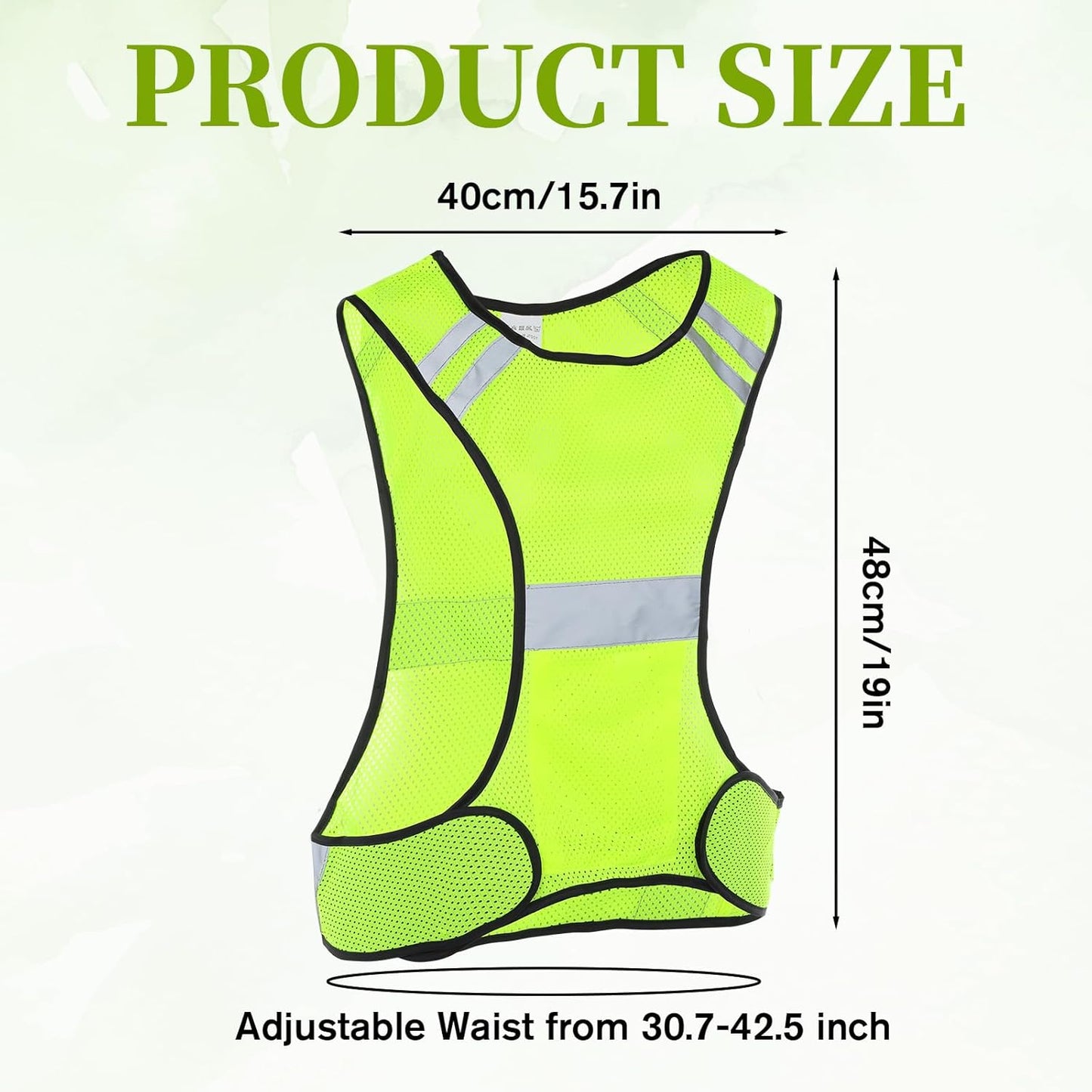 Skiennix Running Reflective Vest - High Visibility Grey Reflector Tape for Night Safety | Ideal for Running, Biking, Walking