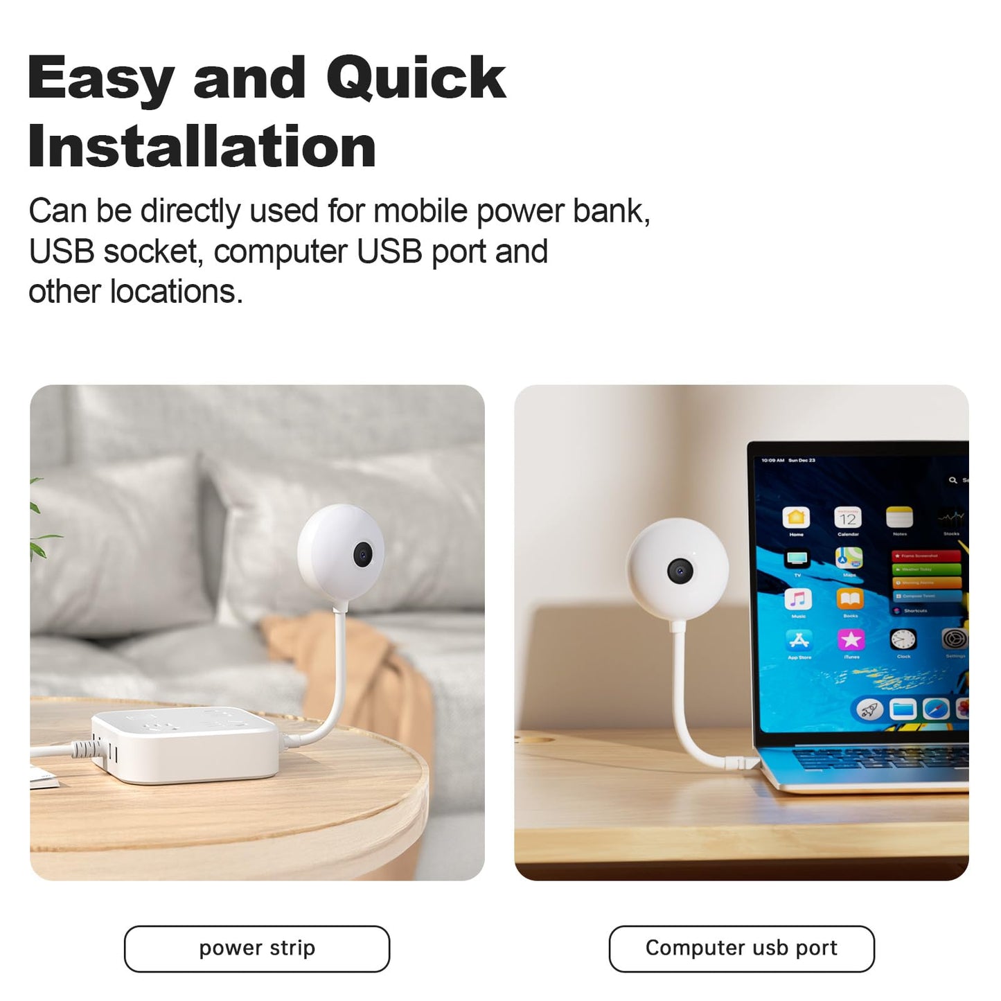 Recmoment Indoor Security Camera,2K 2.4G WiFi Baby/Pet/Dog/Nanny Cameras for Home Security,AI descriptive Notification, AI Cameras with 2-Way Talk, Color Night Vision, AI Smart Detection,911Emergency