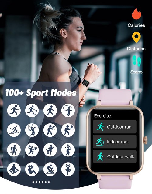 GRV Smart Watch for iOS and Android Phones (Answer/Make Calls), Watches for Men Women IP68 Waterproof Smartwatch Fitness Tracker Watch with Heart Rate/Sleep Monitor Steps Calories Counter (Violet)