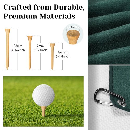 Golf Gift Set for Men, Dad, Husband - Complete Accessory Kit with 6 Balls, Tees, Divot Tool, Towel & Bag - Includes Chinese Knot Box - Ideal New Year,Christmas, Birthday, Father‘s Day Present
