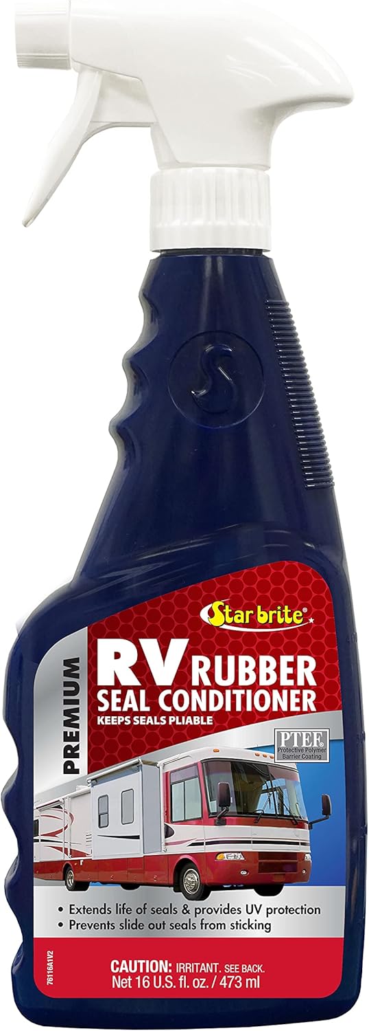 STAR BRITE Premium RV Rubber Seal Conditioner - UV & Weather Resistant Protection for Rubber Seals - 16 OZ