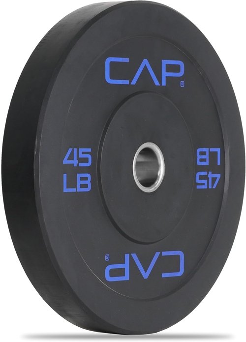 CAP Barbell Rubber Olympic Bumper Plate - Durable Weightlifting Plates | Various Sizes & Colors