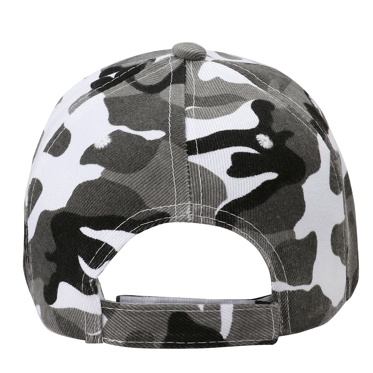 Falari Baseball Cap Adjustable Size for Running Workouts and Outdoor Activities All Seasons (1pc Grey Camo)