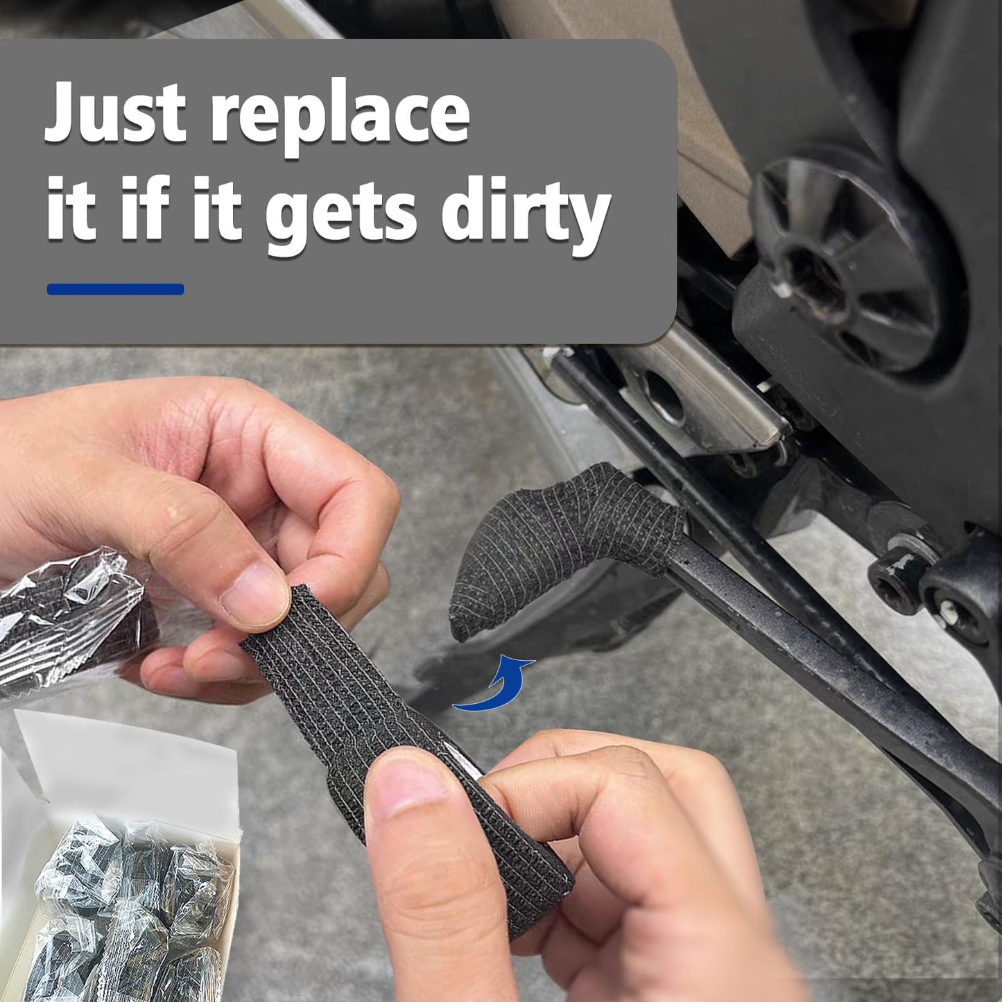 Fizzest Motorcycle Shifter Shoe Protector,Motorcycle Gear Shift Cover Guard,Contains 8 Rolls