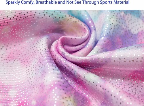 Domusgo Gymnastics Leotards - Sparkly One-Piece Tumbling Outfits for Girls | Comfortable Fit
