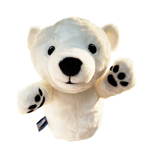 dinofactory Anagom Polar Bear Golf Driver Headcover - Cute Animal Head Cover for 460cc Club, Premium Handmade Plush with Adorable Paws, Funny Golf Gift for Men Women (White)