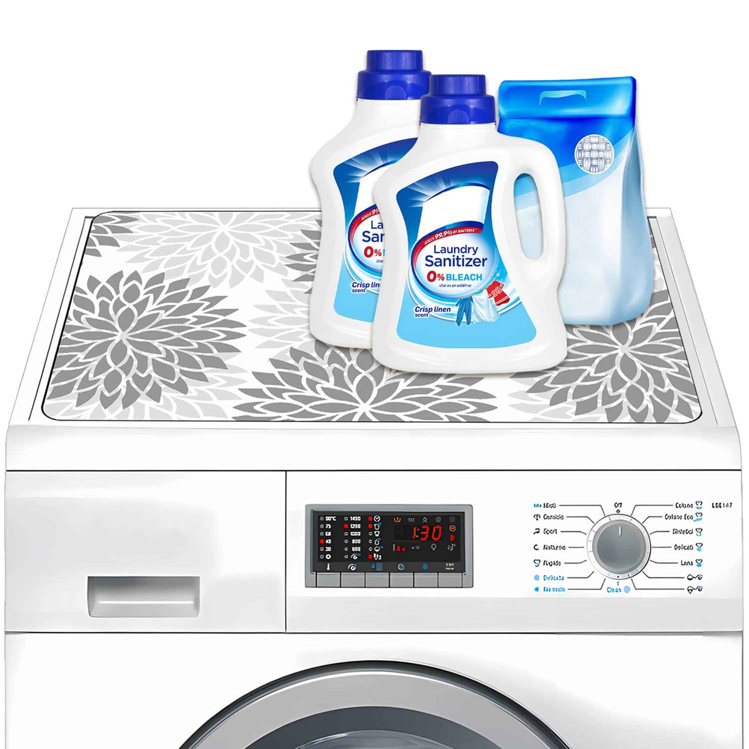 Washer and Dryer Covers for the Top 23.6“ x 19.7", – Waterproof, Non-Slip Laundry Machine Protector Mat for Dust, Scratch – Fits Most Washers, Dryers, Laundry Room Organization Essentials Accessories