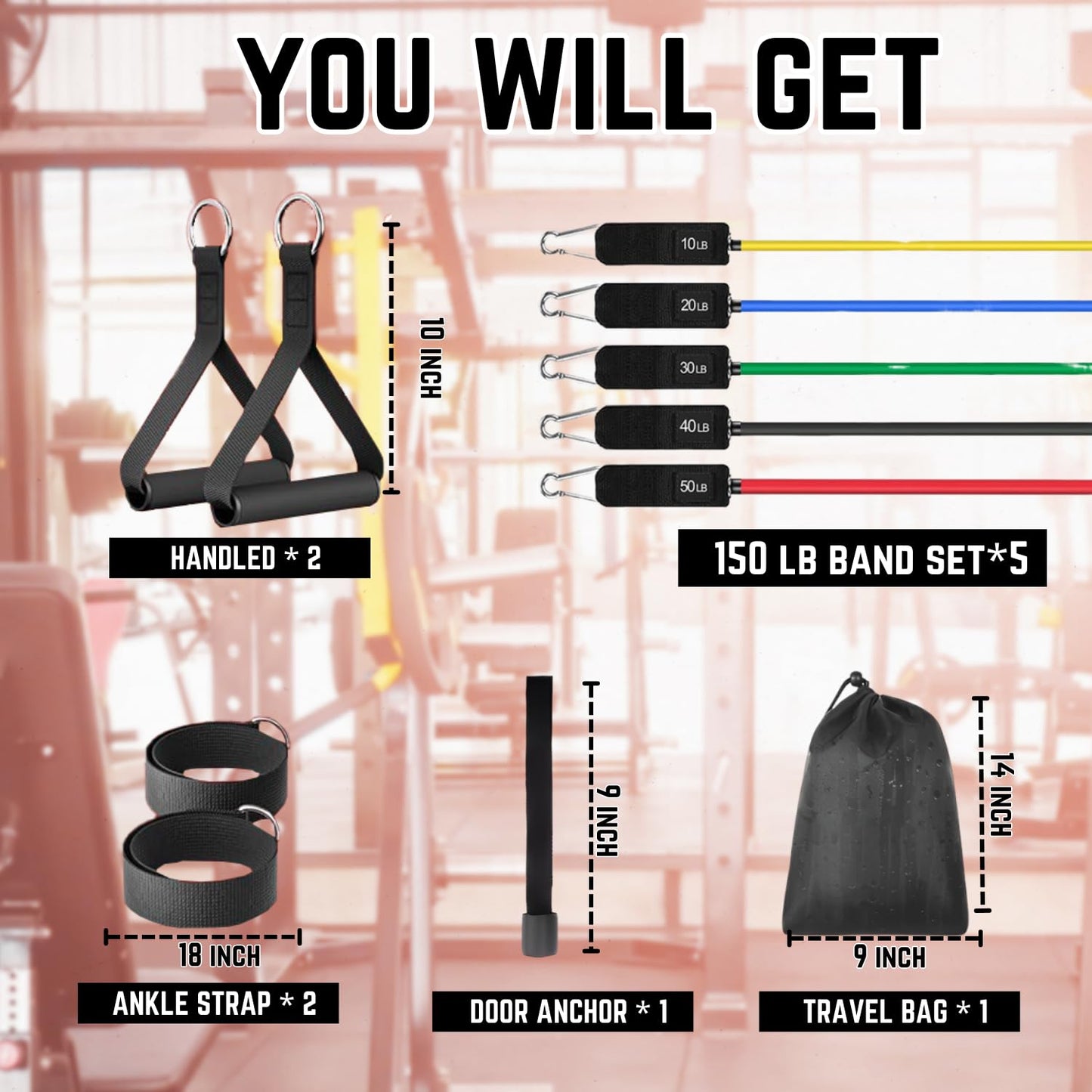 Pull Up Bands & Resistance Band Set – Ideal for Men & Women, Perfect Pull Up Assistance Bands, Strength Training, Workout, Body Stretching, Physical Therapy, Muscle Training