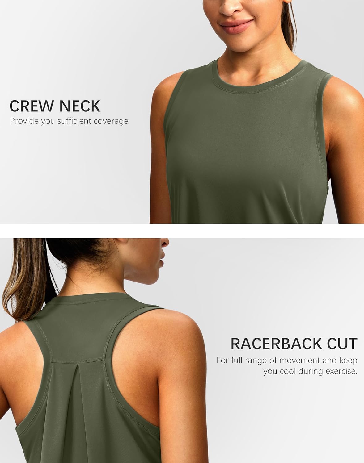 Skiennix Women's Racerback Athletic Tank Top - Sleeveless Loose Fit Yoga & Gym Shirt