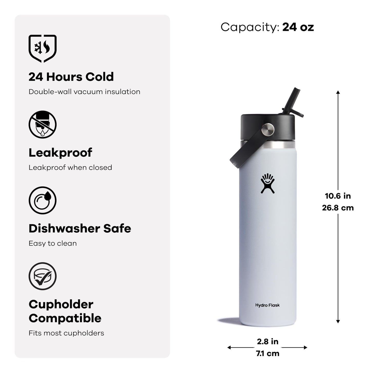 Hydro Flask Wide Flex Straw Cap Agave 24 Oz