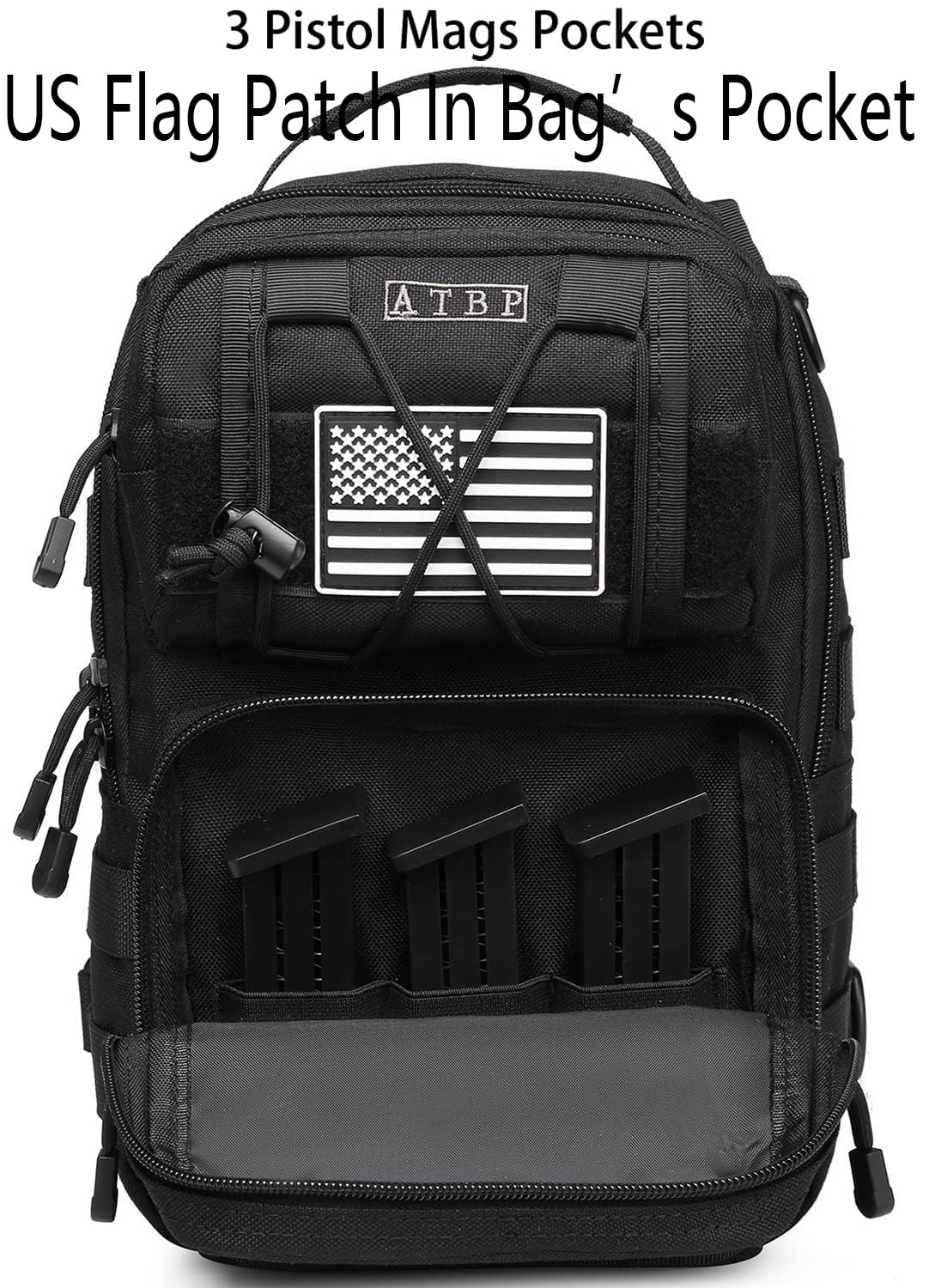 ATBP Tactical Sling Backpack Bag Pack for Men Military One Strap Shoulder Backpack Crossbody Bag With Holster 10 Liters