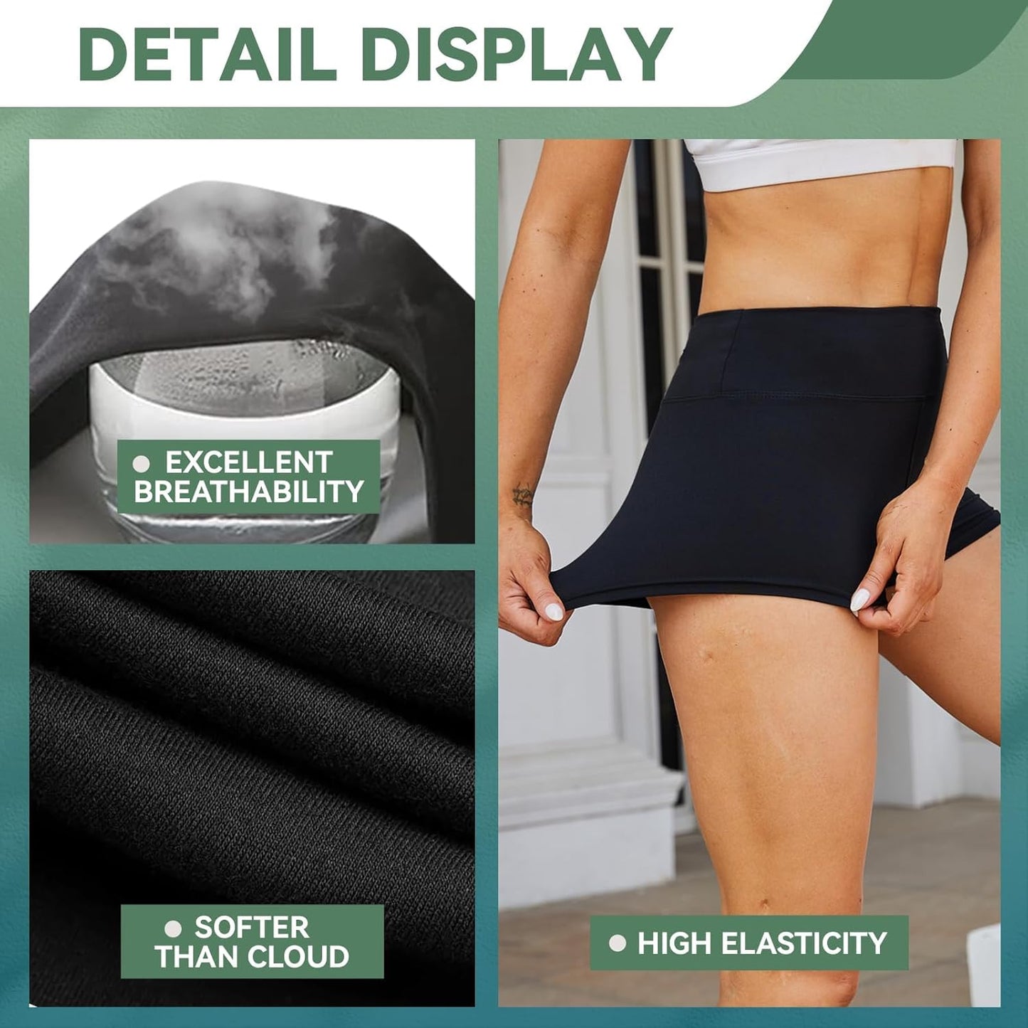 QGGQDD High Waisted Biker Shorts for Women - Tummy Control Spandex Booty Shorts | 3"/5"/8" Sizes for Gym & Yoga