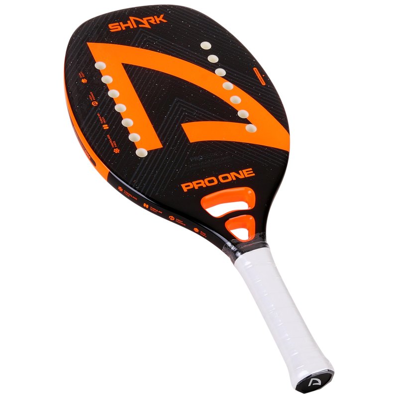 Shark Pro One - Professional Beach Tennis Racket | Carbon Frame, Fiberglass Face | Intermediate Level Players
