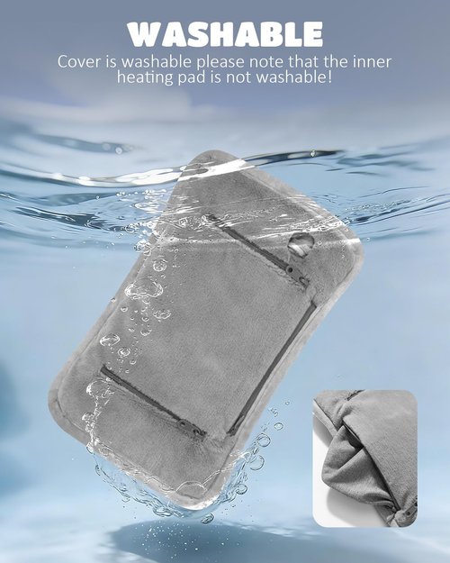 Hand Warmer Pouch, 5000mAh Washable Hand Warmers Rechargeable Electric Heated Hand Muff Heated Gloves Heating Pad with 3 Levels Heating for Golf Camping Fishing Outdoor Walk