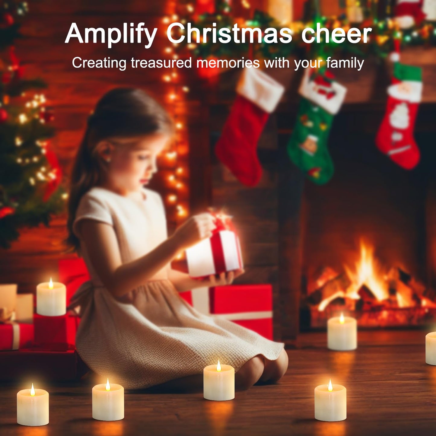 Flickering Flameless Candles, 3D Moving Flame Battery Operated Candles with Timer and Remote, Last 600+ Hours Flameless Candles, Fake Candles, Real Wax Pillar Electric LED Candle 3"x3" 2 Pack